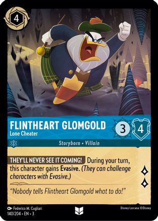 Flintheart Glomgold - Lone Cheater (140/204) - Into the Inklands Cold Foil