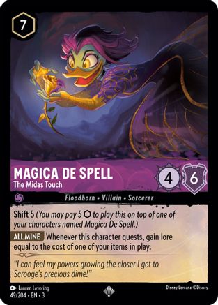 (049/204)  Magica De Spell - The Midas Touch - Into the Inklands  Normal