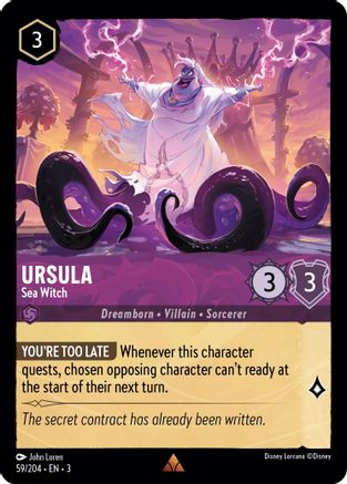 (059/204)  Ursula - Sea Witch - Into the Inklands  Cold Foil