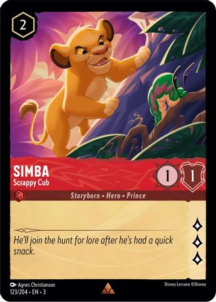 (123/204) Simba - Scrappy Cub - Into the Inklands Cold Foil