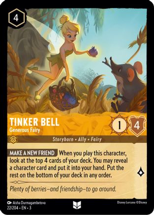 Tinker Bell - Generous Fairy (22/204) - Into the Inklands Cold Foil