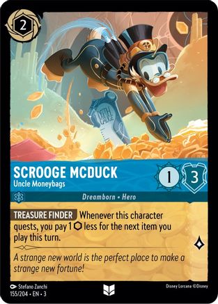 (155/204)  Scrooge McDuck - Uncle Moneybags - Into the Inklands  Cold Foil