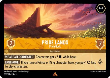 Pride Lands - Pride Rock (33/204) - Into the Inklands Cold Foil