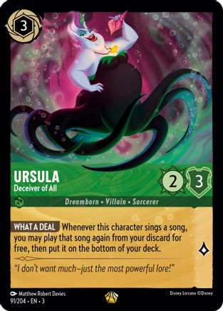 (091/204)  Ursula - Deceiver of All - Into the Inklands  Cold Foil