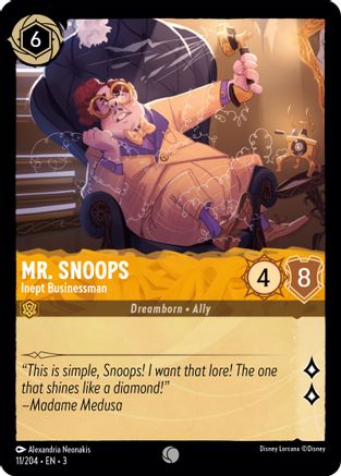 (011/204)  Mr. Snoops - Inept Businessman - Into the Inklands  Cold Foil