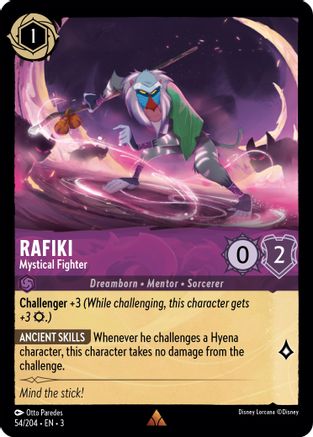 (054/204)  Rafiki - Mystical Fighter - Into the Inklands  Cold Foil