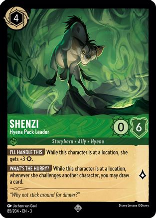 (085/204)  Shenzi - Hyena Pack Leader - Into the Inklands  Cold Foil