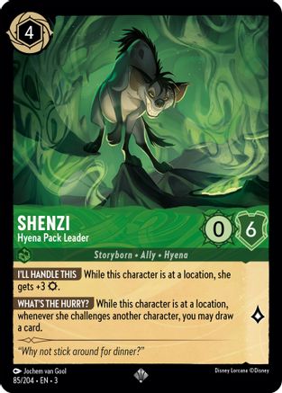 Shenzi - Hyena Pack Leader (85/204) - Into the Inklands Cold Foil