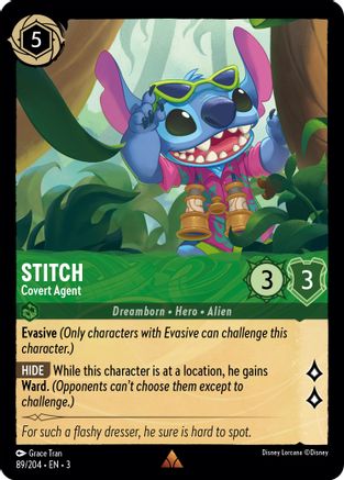 (089/204)  Stitch - Covert Agent - Into the Inklands  Cold Foil