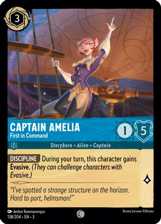 (138/204)  Captain Amelia - First in Command - Into the Inklands  Cold Foil