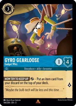 (144/204)  Gyro Gearloose - Gadget Whiz - Into the Inklands  Normal