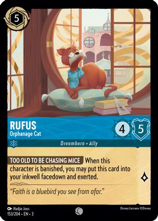 (153/204)  Rufus - Orphanage Cat - Into the Inklands  Cold Foil