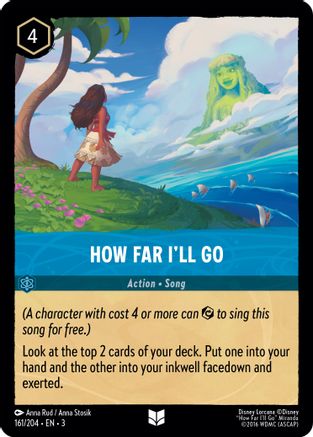 (161/204)  How Far I'll Go - Into the Inklands  Cold Foil