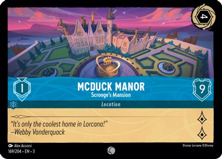 (169/204)  McDuck Manor - Scrooge's Mansion - Into the Inklands  Cold Foil