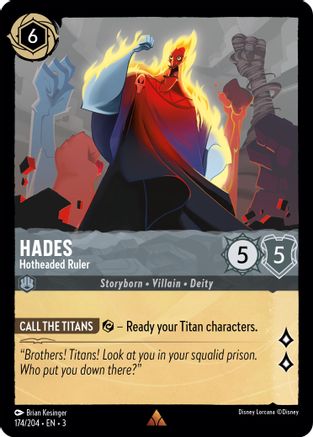 (174/204)  Hades - Hotheaded Ruler - Into the Inklands  Cold Foil