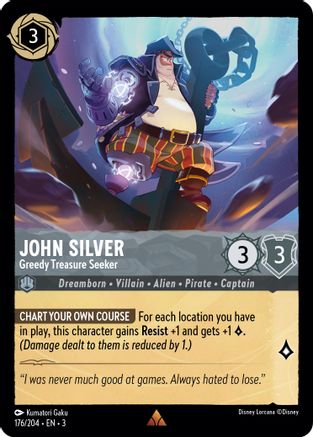 John Silver - Greedy Treasure Seeker (176/204) - Into the Inklands Cold Foil