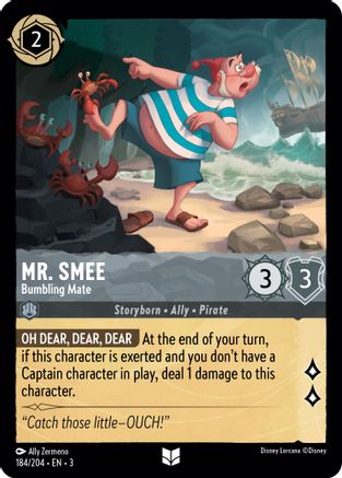 (184/204)  Mr. Smee - Bumbling Mate - Into the Inklands  Cold Foil