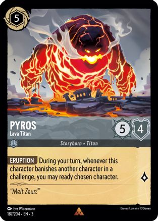 (187/204)  Pyros - Lava Titan - Into the Inklands  Cold Foil