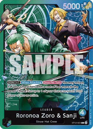 (ST12-001) Roronoa Zoro & Sanji - Starter Deck 12: Zoro and Sanji Foil