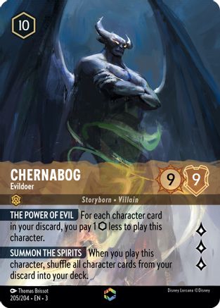 (205/204)  Chernabog - Evildoer (Enchanted) - Into the Inklands  Holofoil