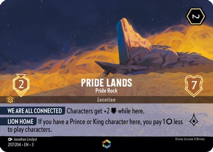 (207/204)  Pride Lands - Pride Rock (Enchanted) - Into the Inklands  Holofoil