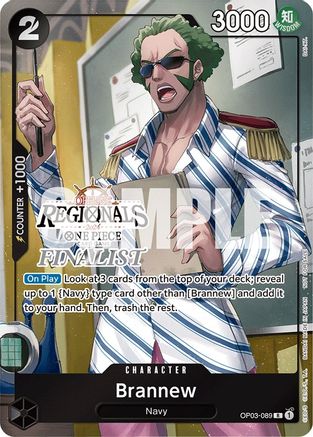 (OP03-089) Brannew (Offline Regional 2024) [Finalist] - One Piece Promotion Cards Foil