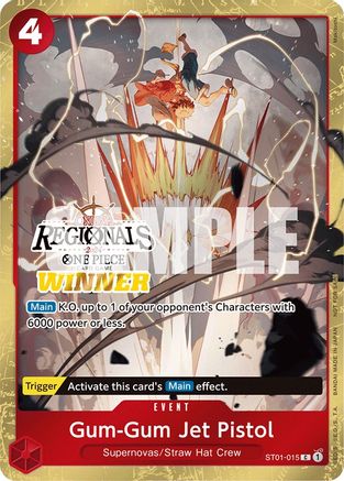(ST01-015) Gum-Gum Jet Pistol (Online Regional 2024) [Winner] - One Piece Promotion Cards Foil