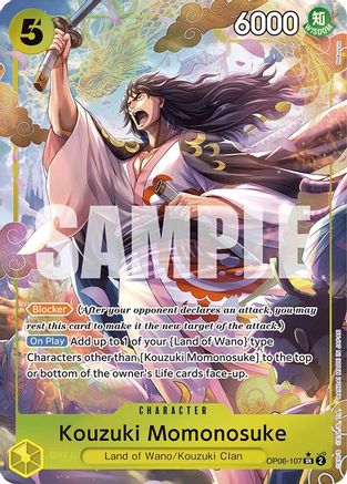 (OP06-107) Kouzuki Momonosuke (Alternate Art) - Wings of the Captain Foil