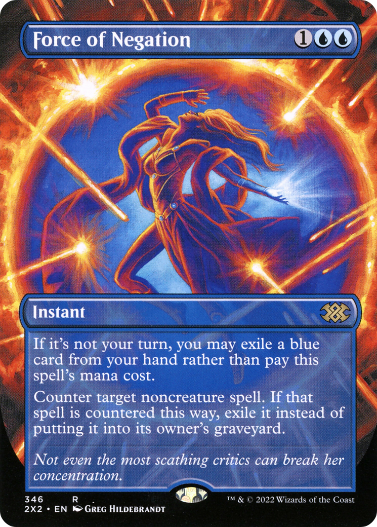 Force of Negation  (Borderless)(2X2-346) - Double Masters 2022