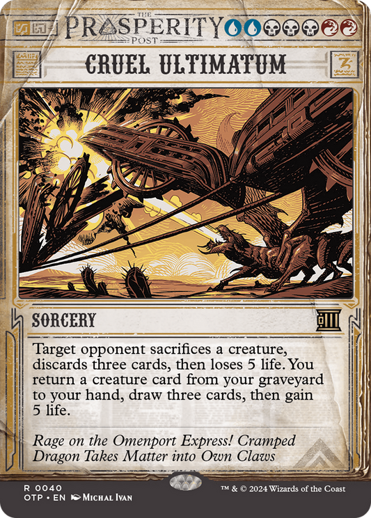 Cruel Ultimatum (OTP-040) - Breaking News: (Showcase) (Borderless) Foil