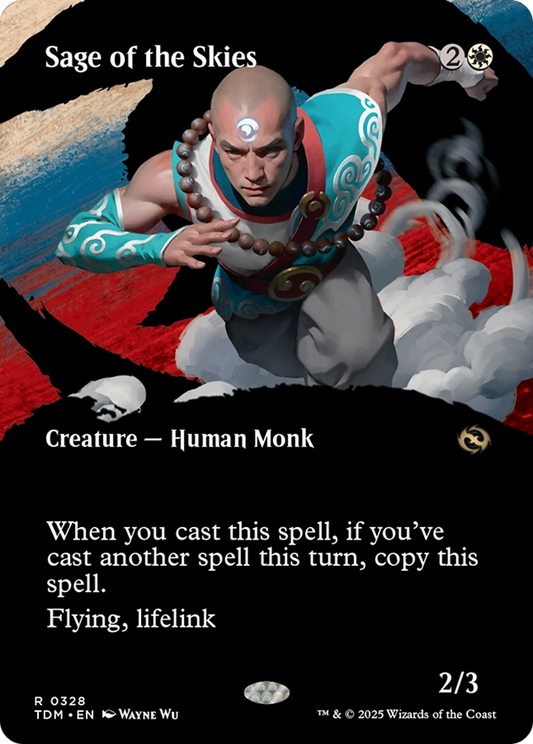 Sage of the Skies (TDM-328) - Tarkir: Dragonstorm: (Showcase) (Borderless) Foil