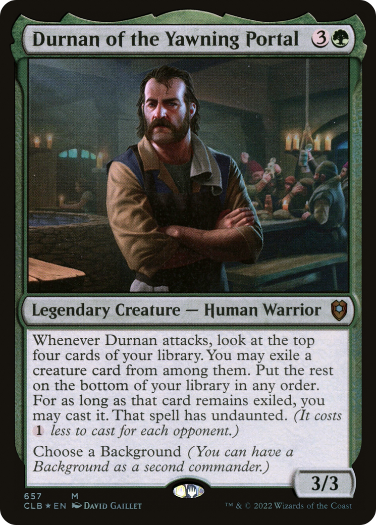 Durnan of the Yawning Portal (CLB-657) - Commander Legends: Battle for Baldur's Gate Foil