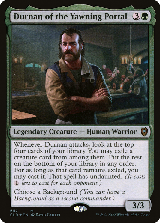 Durnan of the Yawning Portal (CLB-657) - Commander Legends: Battle for Baldur's Gate Foil