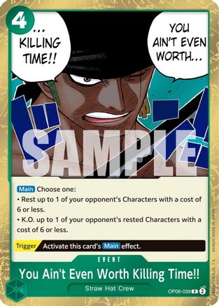 (OP06-039) You Ain't Even Worth Killing Time!! - Wings of the Captain Foil