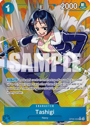 (OP06-050) Tashigi (Alternate Art) - Wings of the Captain Foil