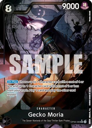 (OP06-086) Gecko Moria (086) (Alternate Art) - Wings of the Captain Foil