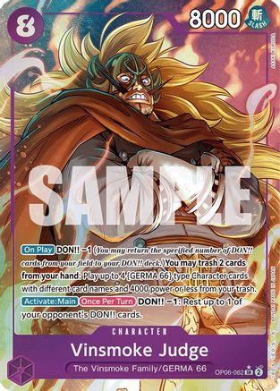 (OP06-062) Vinsmoke Judge (Alternate Art) - Wings of the Captain Foil