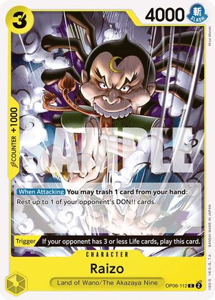 (OP06-112) Raizo - Wings of the Captain Normal