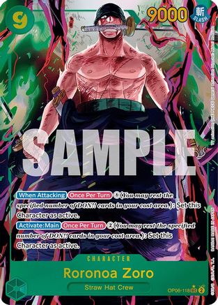 (OP06-118) Roronoa Zoro (Alternate Art) - Wings of the Captain Foil