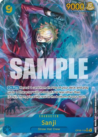 (OP06-119) Sanji (Alternate Art) - Wings of the Captain Foil