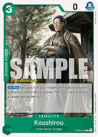 (OP06-026) Koushirou - Wings of the Captain Pre-Release Cards Normal
