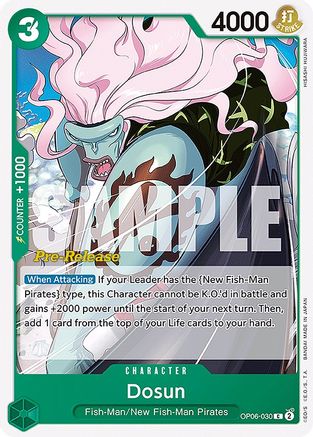 (OP06-030) Dosun - Wings of the Captain Pre-Release Cards Normal