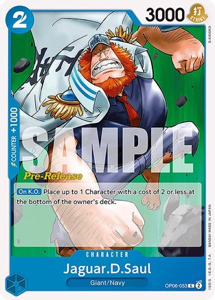 (OP06-053) Jaguar.D.Saul - Wings of the Captain Pre-Release Cards Normal