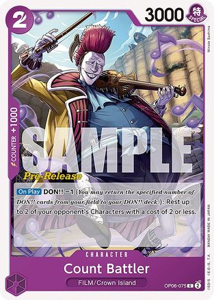 Count Battler (OP06-075) - Wings of the Captain Pre-Release Cards