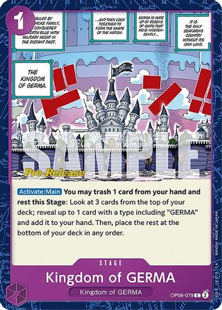 Kingdom of GERMA (OP06-079) - Wings of the Captain Pre-Release Cards