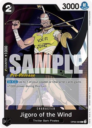 Jigoro of the Wind (OP06-084) - Wings of the Captain Pre-Release Cards