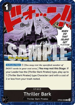 Thriller Bark (OP06-098) - Wings of the Captain Pre-Release Cards