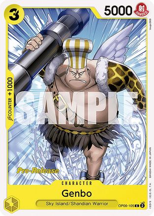 (OP06-105) Genbo - Wings of the Captain Pre-Release Cards Normal