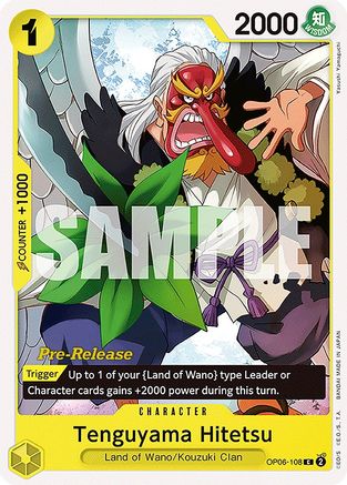 Tenguyama Hitetsu (OP06-108) - Wings of the Captain Pre-Release Cards