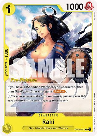 Raki (OP06-113) - Wings of the Captain Pre-Release Cards